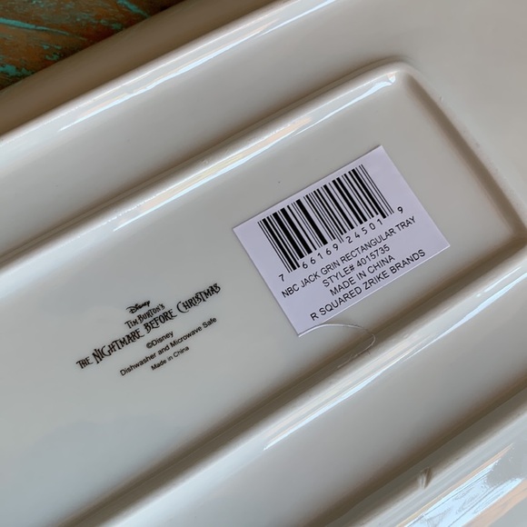 Jack Skellington The Nightmare Before Christmas Ceramic Serving Tray Dish New - Picture 7 of 7